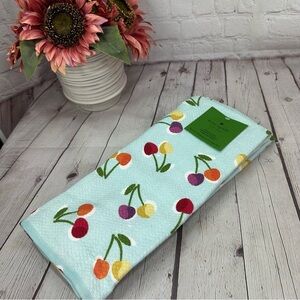 NWT Kate Spade Cherry & polka dot Pattern Kitchen Towels 3pk cotton coquette